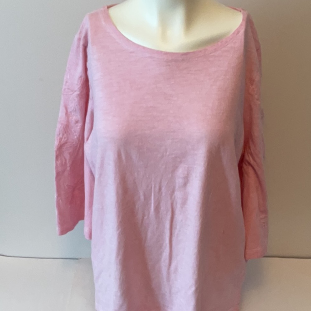 FDJ Embroidered Wide Sleeve Top